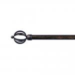 Black And Copper Color 28mm Pipe Curtain Rods Set For Bedroom for sale