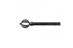 China Single Metal Bracket Curtain Pole Sets 28mm Brass Pineapple Rod Brackets supplier
