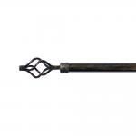 28mm Iron black sweep copper custom curtain rod finials single bracket