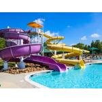 8m Width Water Park Slide Trade Commercial Fiberglass Slides For Private Pools