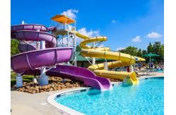 China 8m Width Water Park Slide Trade Commercial Fiberglass Slides For Private Pools supplier