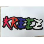 Towel Heat melting Embroidered Sew On Labels Garment Washable Patches