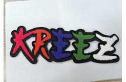 China Towel Heat melting Embroidered Sew On Labels Garment Washable Patches supplier