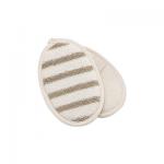 Travel Spa Oval Stripe Bath Body Scrubber Pad Hand - Made For Women for sale