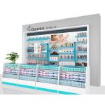 Modern Medical Store Furniture Pharmacy Display Shelves Customized Layer for sale