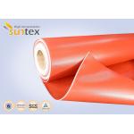Heat Resistant 550C Thermal Insulation Fabric / Silicone Rubber Coated Fiberglass Cloth  for sale