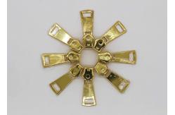 China Clothing / Handbag / Hat Unique Zipper Pulls , Fix Brass Zipper Pulls Anti - Oxidant supplier