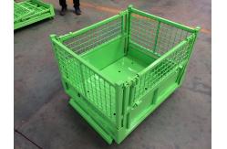 China SGS Logistics Forklift Guide Steel Q235 Folding Wire Mesh Container supplier