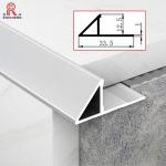 Polished Tile Aluminum Edge Trim , Triangle Tile Trim 10mm Height for sale