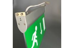 China Rechargeable Battery Powered Led Emergency Double Sided Exit Signs 110V - 127V supplier