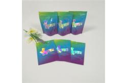 China Plastic Hologram Shiny Resealable Stand Up Pouches k Runtz Bags Smell Proof supplier