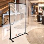 Aluminum Frame Acrylic Partition Screen Mobile Restaurant Clear Polycarbonate Room Divider for sale