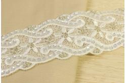 China Crochet Ivory Lace Ribbon Multi Creations 23mm Width Bugles Equipped supplier