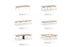 China New Office Workstations Modular Office Wooden Table 4 People Desk With Partition supplier