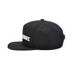 Customized Logo Unisex Black Flat Hats With Adjustable Structured Crown