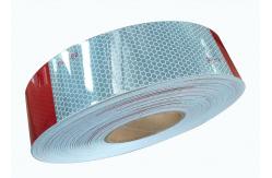 China Outside Red Silver Utility Trailer Reflective Tape Placement Hi Vis 2inch * 25m supplier