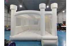 China Customized Inflatable White Wedding Bouncy Castle With Slide For Event Party supplier