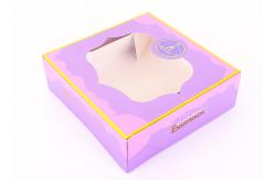 China Pinkish Cake Cardboard Boxes Collapsible Paper Box With Window supplier
