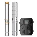 4 In 1 DC Submersible Borehole Solar Water Pump System For Farm Agriculture Irrigation for sale