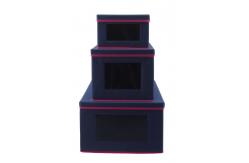 China 40cm Collapsible Storage Bins With Lid , Collapsible Storage Boxes With Windows supplier