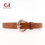 Standard Length Black Women'S Belt Fashion Business Style Gold Belt Buckle for sale