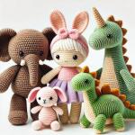 Wholesale OEM Cute Customized Handmade Stuffed Animal Doll Crochet Toy Baby Gift for sale