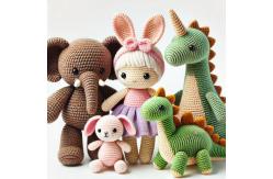 China Wholesale OEM Cute Customized Handmade Stuffed Animal Doll Crochet Toy Baby Gift supplier