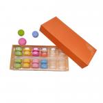Elegant Orange 24pcs Macaron Kraft Paper Box Recyclable With Plastic Inner