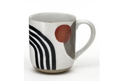 China Round Colorful Hand Painting Ceramic Coffee Mug Cup supplier
