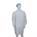 Antibacterial SMS Disposable Lab Coats With Zip Closure for sale
