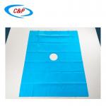 Soft Sterile Incise Fenestrated Blue Surgical Drapes Fluid Repellent for sale