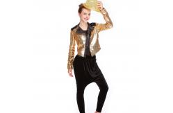 China Spandex / Polyester Hip Hop Dance Outfits Long Sleeves Tops Casual Loose Harem Pants supplier
