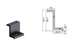 China Mill finished Solar End Clamp flat Roof Solar Mounting Systems With Nut / Bolt supplier