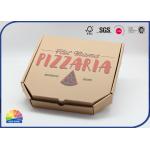 Custom Printed Kraft Paper Pizza Box Food Grade Corrugated Material for sale