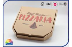 China Custom Printed Kraft Paper Pizza Box Food Grade Corrugated Material supplier