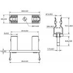 249A PCB Mount Fuse Holder 5x20 19mm Height With Mounting Hole Base