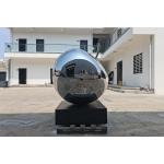 Modern Fruit Stainless Steel Polished Garden Apple Sculpture 145cm Height for sale