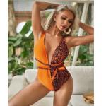 V-Neck Ladies One-Piece Swimsuit Flash Tight  Triangle Beach Women'S Swimsuit ladies one pieces swimsuit  sunprotection for sale