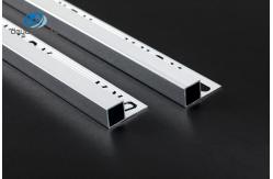 China Antierosion Chrome Square Edge Tile Trim 10mm Tempered T6 Alu6063 Material supplier