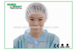 China Printed PP Bouffant Disposable Head Cap Non woven Round light weight supplier