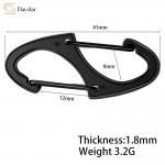 OEM ODM Spring Snap Hooks S Shaped Carabiner For Camping Fishing