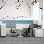 Office Call Center Aluminium Furniture Modular 2 Seater Office Workstation Desks for sale