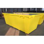 OEM Yellow Metal Skip Bin 10M3 Construction Waste Bins Customized for sale