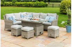 China High - End Quality Outdoor Rattan Dining Set Big Table With Ice Pot supplier
