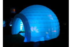 China Led Lighting Inflatable Igloo Tent , Oxford Cloth Inflatable Tents For Parties supplier