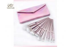 China Soft Touch Electroplating 18.8CM 10 Piece Brush Set supplier