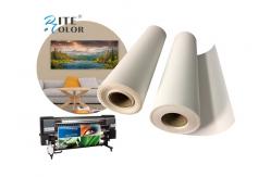 China Aqueous Inkjet Printed Cotton Canvas 360gsm Matte Art Exhibitions Roll Stretched supplier