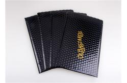 China Waterproof Printed Black Metallic Shipping Envelopes , 180x165 #CD-DCD Custom Bubble Mailers supplier