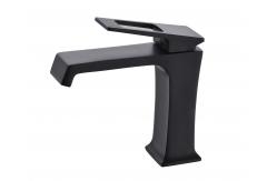 China bathroom Black Waterfall Mixer Taps Ceramic Valve Desk Mounted supplier