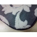 Jacquard gray microfiber bath mat 40*60 microfiber core foam bathroom anti skid rubber for sale